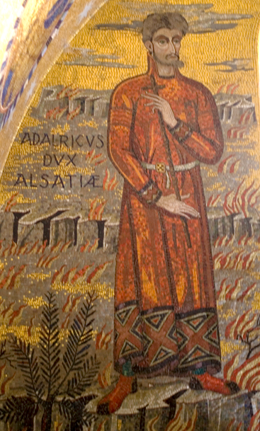 Étichon-Adalric Ier d'Alsace - Mosaïque dans son caveau au Mont-Sainte Odile